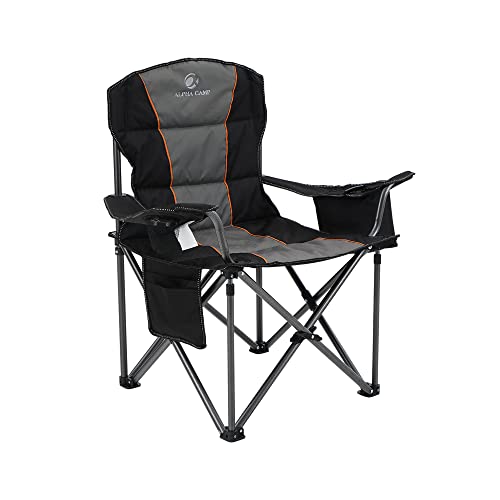 LET'S CAMP Campingstuhl Klappstuhl Faltbar Übergroßer Angelstuhl mit...