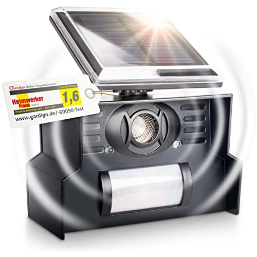 GARDIGO® Vogelabwehr Ultraschall Solar I Elektronische Vogelscheuche mit...