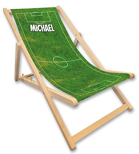 Unikatolo Liegestuhl mit Name, Fußball, Geschenk Trainer, Danke,...