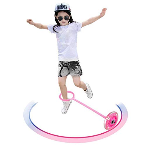 KUANDARMX Fußkreisel/Hüpfkreisel, mit LED-Licht, blinkend, Sprungball,...
