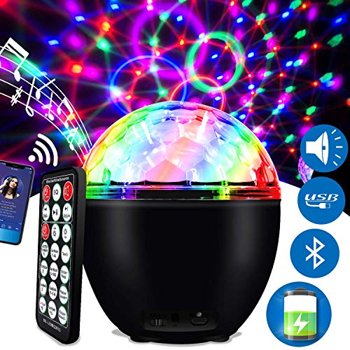 LED Discokugel 16 Beleuchtungsform Musikgesteuert Discolicht Lichteffekte mit...