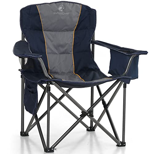 LET'S CAMP Campingstuhl Übergroßer Klappstuhl Faltbar Angelstuhl mit...