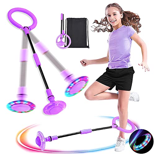 MEISHANG Swing Wheel mit Lichtrad,Kinder Blinkender Springring,Kinder Blinkender...