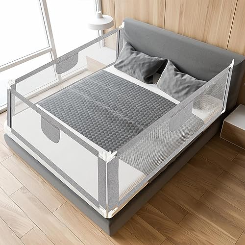 Ikodm Bettgitter, 200cm Bettschutzgitter für Kinder, Babybettgitter...