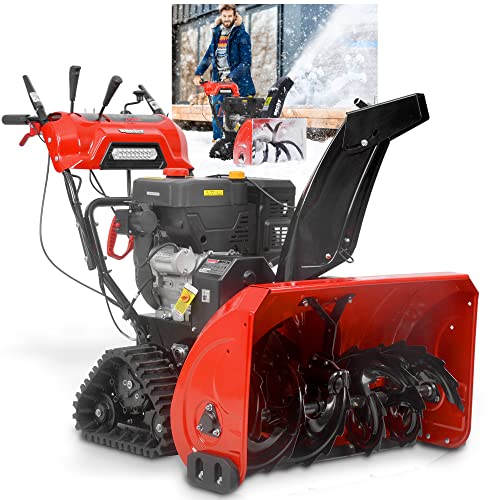 HECHT Schneefräse Benzin – 87 cm Arbeitsbreite – 2-stufig – 51 cm...