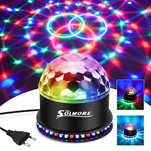 Discokugel, SOLMORE 5W LED Discokugel 51 LEDs Discolampe Partyleuchte RGB...