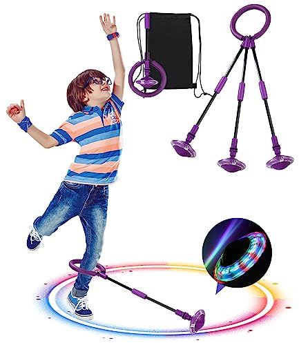 Jissta Kinder Blinkender Springring,Sport Sprungball,Swing Wheel mit...