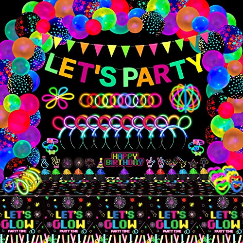 255 Packung Leuchtendes Neon Party-Zubehör Glow Sticks Party Dekorationen...